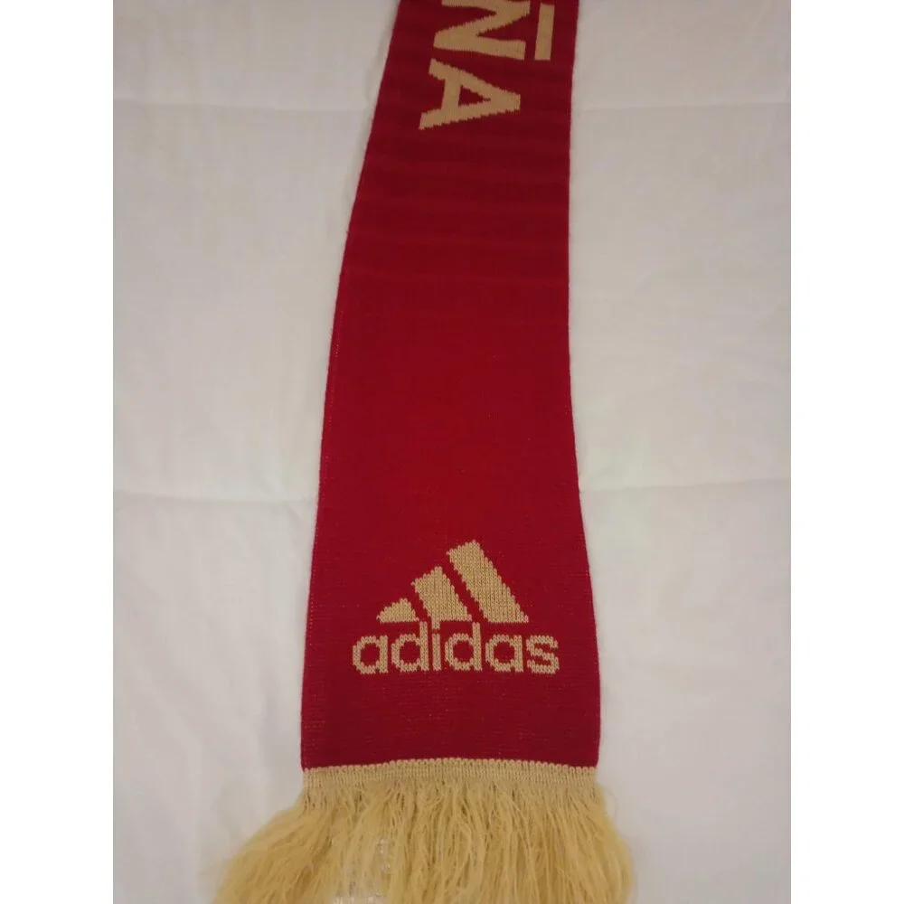 Spain Soccer Adidas Red Gold Scarf Bufanda Football España La Roja FIFA WC 2010